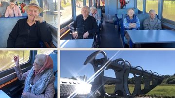 Dunfermline care home Residents take a trip out on the canal
